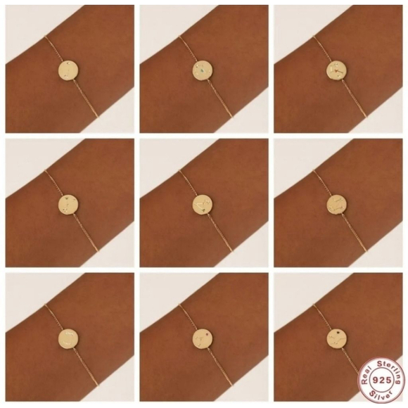 NEW “Gemini" Gold Filled Star Disc Birthday Zodiac Constellation Bracelet, 6-8" - Picture 5 of 6